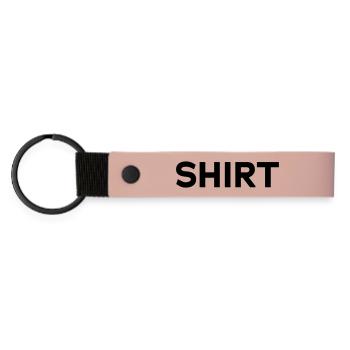 SHIRT SHIT Shirt Marke Markenshirt Typo Typografie - Matte PU Schlüsselanhänger - Rosa - Vorne
