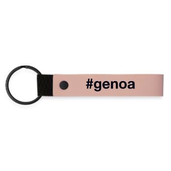 Hashtag GÊNES - Porte-clés en PU mat - rose - Devant