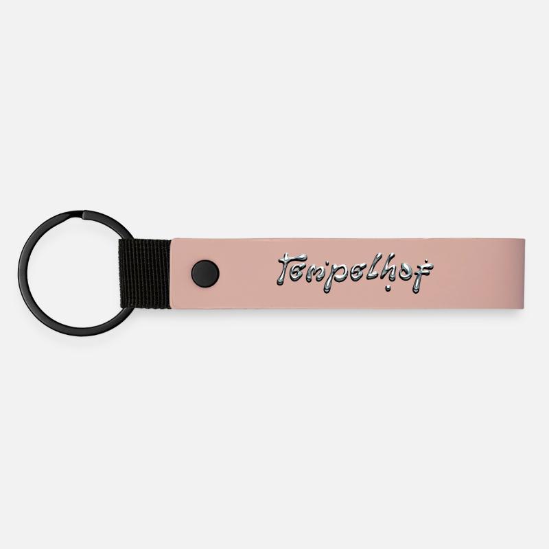 Typographie Tempelhof Liquid Chrome - Porte-clés en PU mat - rose