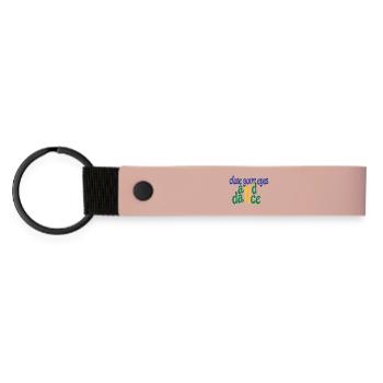 Lustige Geschenke für Tänzer - Matte PU Schlüsselanhänger - Rosa - Vorne