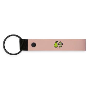 Haltérophilie poire drôle de gym entraînement de culturisme - Porte-clés en PU mat - rose - Devant