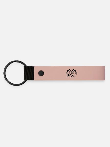 Baufirma Handwerker - Matte PU Schlüsselanhänger - Rosa