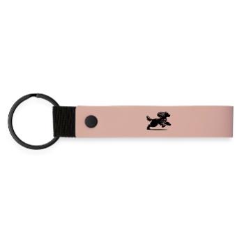 Cocker Spaniel - Matte PU Schlüsselanhänger - Rosa - Vorne