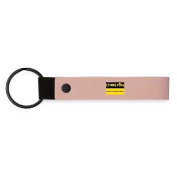 Lass uns verrückt sein - Matte PU Schlüsselanhänger - Rosa - Vorne
