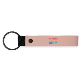 LGBT Pride Month - Stolze Mutter - Matte PU Schlüsselanhänger - Rosa - Vorne