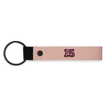 15. 15 YEARS. 15th ANNIVERSARY. 15 YEAR ANNIVERSARY. - Matte Pu Keyring - pink - Front