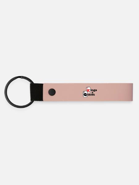 Karten, Poker, Kartenspiele - Matte PU Schlüsselanhänger - Rosa