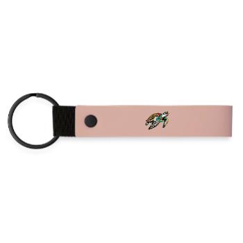 Turtle - Matte Pu Keyring - pink - Front