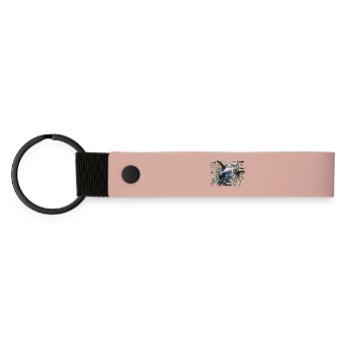 Eichelhäher Corvidae - Matte PU Schlüsselanhänger - Rosa - Vorne