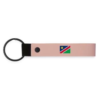 Flag of Namibia - Matte Pu Keyring - pink - Front