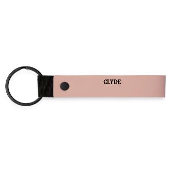 CLYDE - Matte PU Schlüsselanhänger - Rosa - Vorne