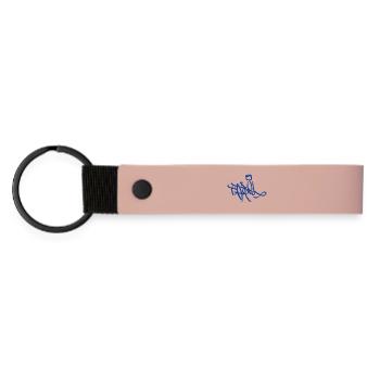 Basel Street Art Souvenir - Matte PU Schlüsselanhänger - Rosa - Vorne