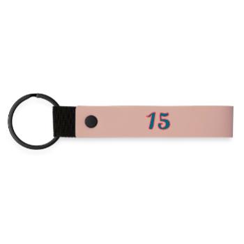 15. 15 YEARS. 15th ANNIVERSARY. 15 YEAR ANNIVERSARY. - Matte Pu Keyring - pink - Front