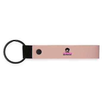cool kids have no fatherland - Matte Pu Keyring - pink - Front