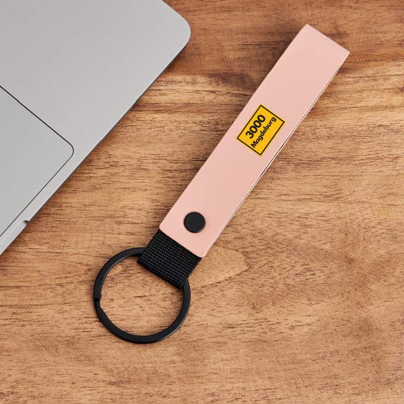 OLD POSTCODE POSTCODE RETRO 3000 MAGDEBURG OSTEN Matte Pu Keyring