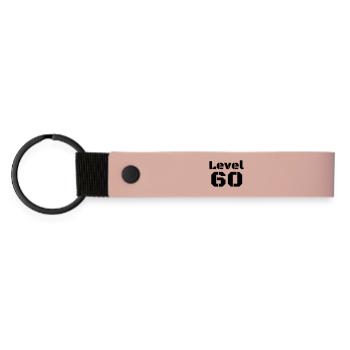 Level 60 - Matte PU Schlüsselanhänger - Rosa - Vorne