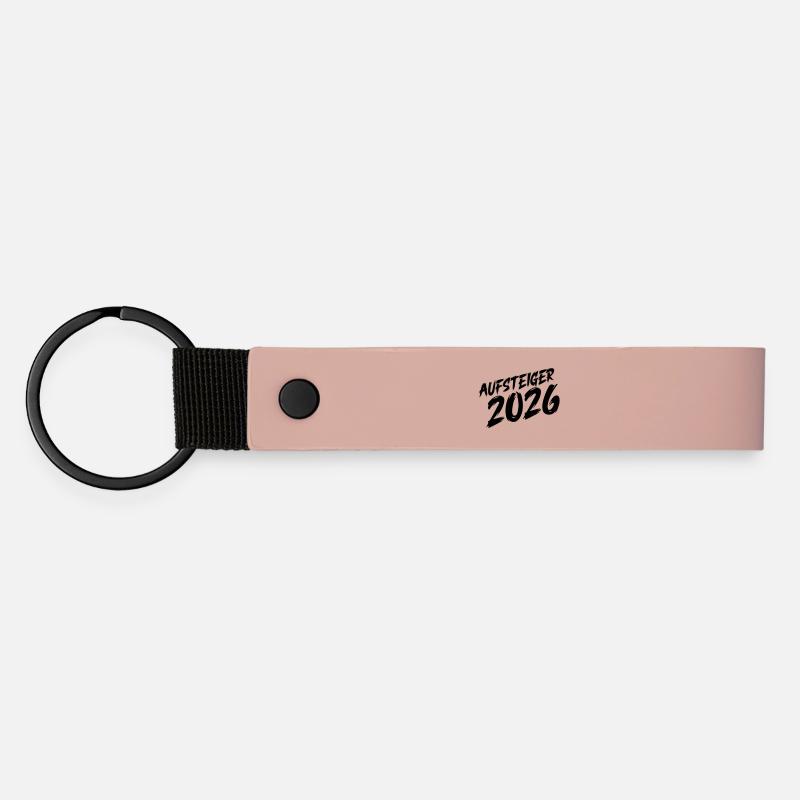 Promoted in 2026 - Matte Pu Keyring - pink