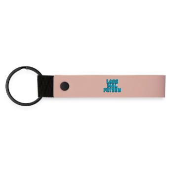 3. lass mal fetzen - Matte PU Schlüsselanhänger - Rosa - Vorne
