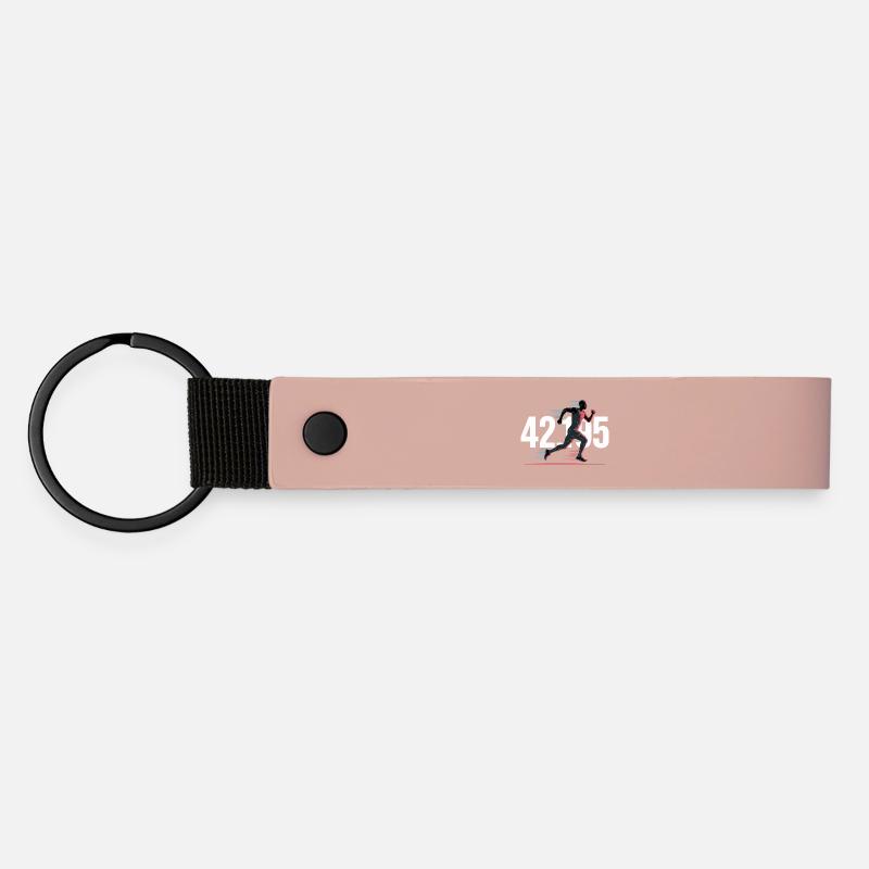 Marathon 42,195 - Matte Pu Keyring - pink