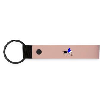 Musique de spa & courses - Porte-clés en PU mat - rose - Devant