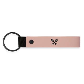 Crossed piston key emblem - Matte Pu Keyring - pink - Front