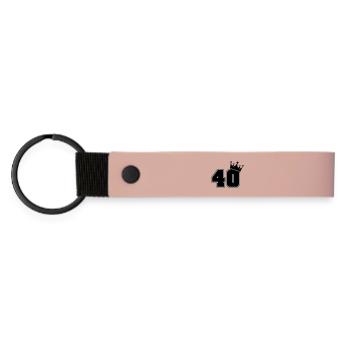40 - Matte PU Schlüsselanhänger - Rosa - Vorne