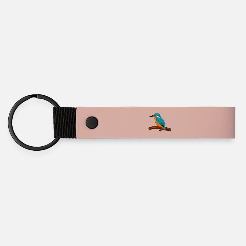bird - Matte Pu Keyring - pink