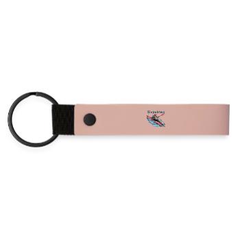 Kayak - Matte PU Schlüsselanhänger - Rosa - Vorne