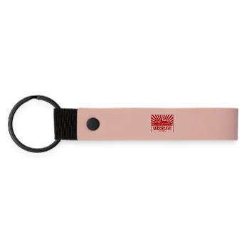 Copenhagen Skyline - Matte Pu Keyring - pink - Front