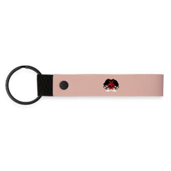 Roter Pirat - Matte PU Schlüsselanhänger - Rosa - Vorne
