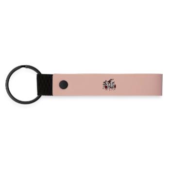 Beau lettrage gothique fascinant - Porte-clés en PU mat - rose - Devant