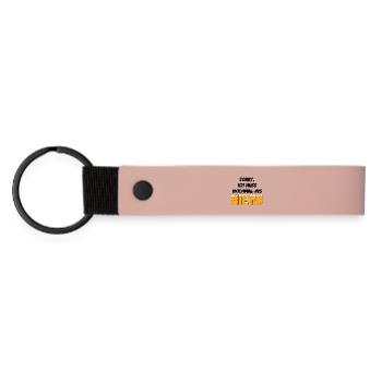 lustige Ausrede - Muss nochmal ins Biero - Witz - Matte PU Schlüsselanhänger - Rosa - Vorne