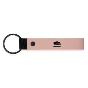 Joint nail and trowel with wall - Matte Pu Keyring - pink - Front