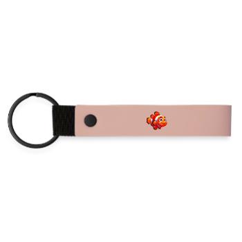 Clownfische - Matte PU Schlüsselanhänger - Rosa - Vorne