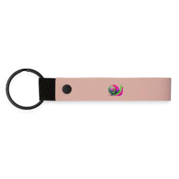Snail - Matte Pu Keyring - pink - Front