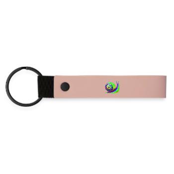 Snail - Matte Pu Keyring - pink - Front