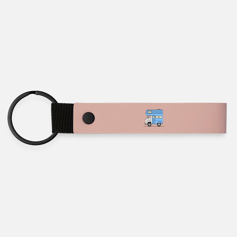 Motorhome - Matte Pu Keyring - pink