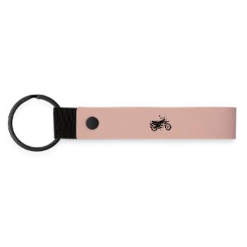 Two-stroke in the blood - Matte Pu Keyring - pink - Front