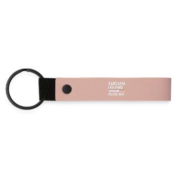 Sarkasmus  - Matte PU Schlüsselanhänger - Rosa - Vorne