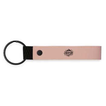 Après-ski à la montagne - Porte-clés en PU mat - rose - Devant