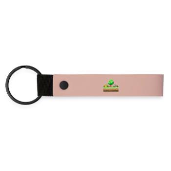 Aventure Pixel Garden - Porte-clés en PU mat - rose - Devant