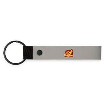 Hawaiian Ukulele Uke Retro 70s - Matte Pu Keyring - light grey - Front
