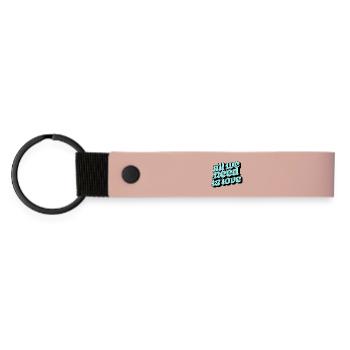 Tout ce dont tu as besoin, c’est d’aimer Retro - Porte-clés en PU mat - rose - Devant