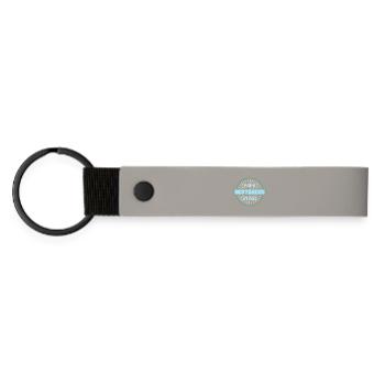 Athos comme nom - Porte-clés en PU mat - gris clair - Devant