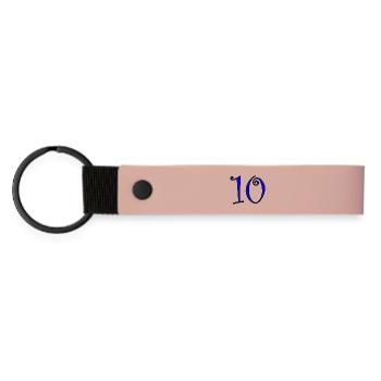 10. 10 JAHRE. 10-JÄHRIGES JUBILÄUM. 10-JÄHRIGES JUBILÄUM. - Matte PU Schlüsselanhänger - Rosa - Vorne