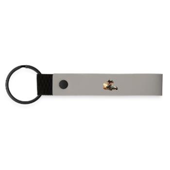 Gobelin d’aventure dans un wagon de sable - Porte-clés en PU mat - gris clair - Devant