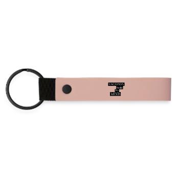 Vacation heals my mind - Matte Pu Keyring - pink - Front