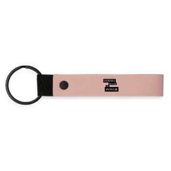 Doubt Becomes My Power - Matte Pu Keyring - pink - Front