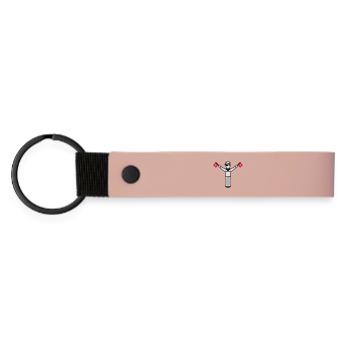 Matrose U Winkeralphabet - Matte PU Schlüsselanhänger - Rosa - Vorne