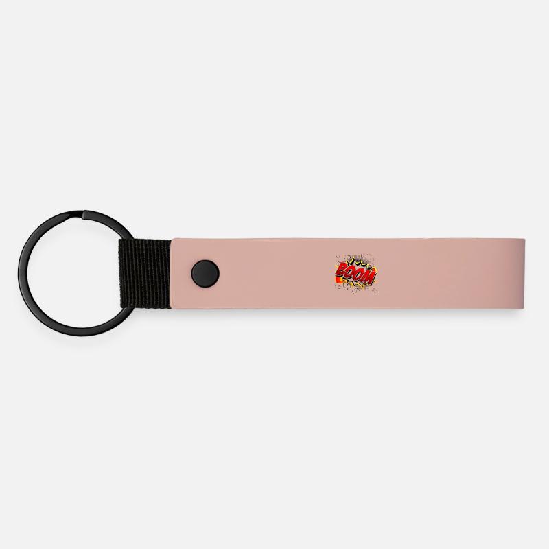 Boom Comic Graphic - Matte Pu Keyring - pink